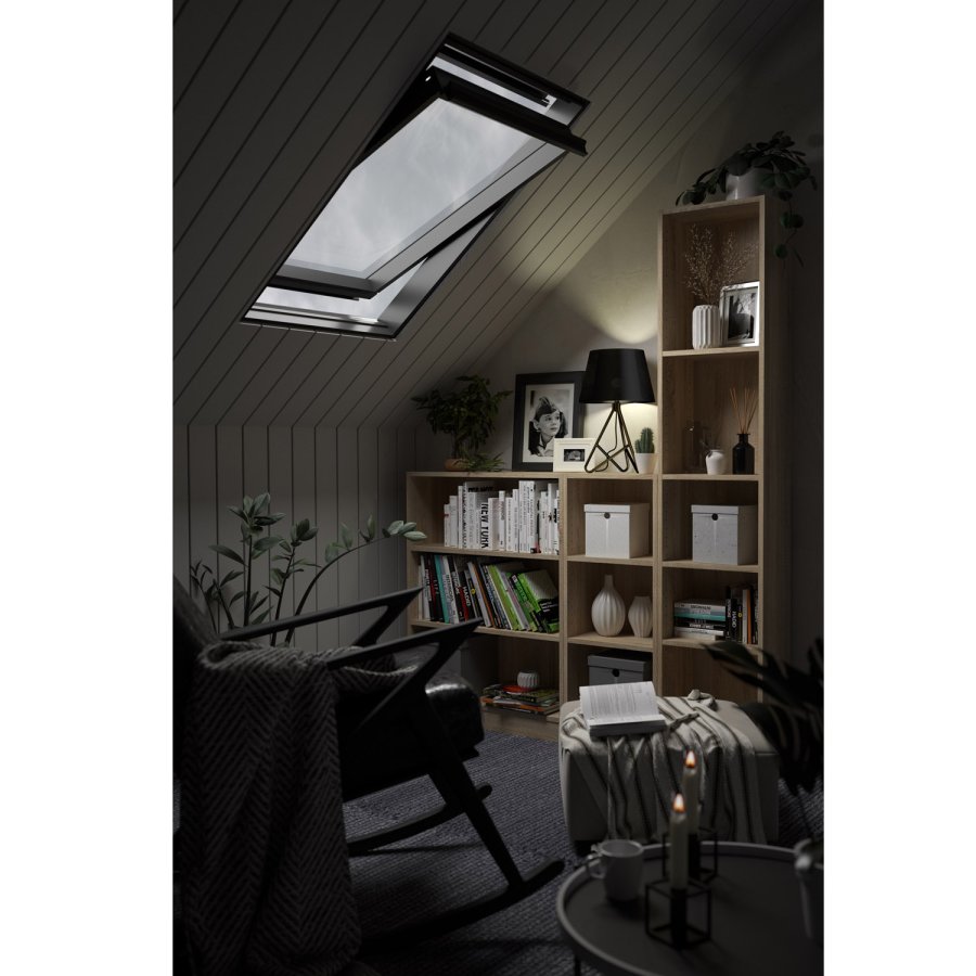 TVILUM Basic bokkasse - eikestruktur, m. 4 hyller (H: 203,2 cm x 40,6 cm x 26,75 cm)