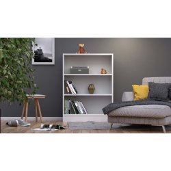 Basic bogkasse - hvid, m. 2 hylder