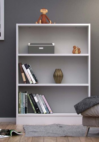 TWILUM Basic bokkasse - hvit, m. 2 hyller