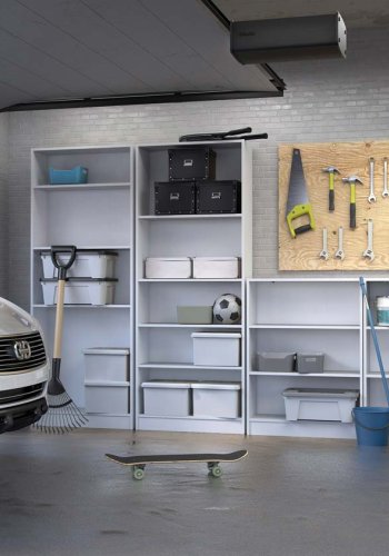 TWILUM Basic bokkasse - hvit, m. 2 hyller