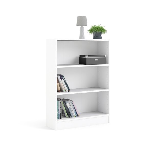 Basic bogkasse - hvid, m. 2 hylder