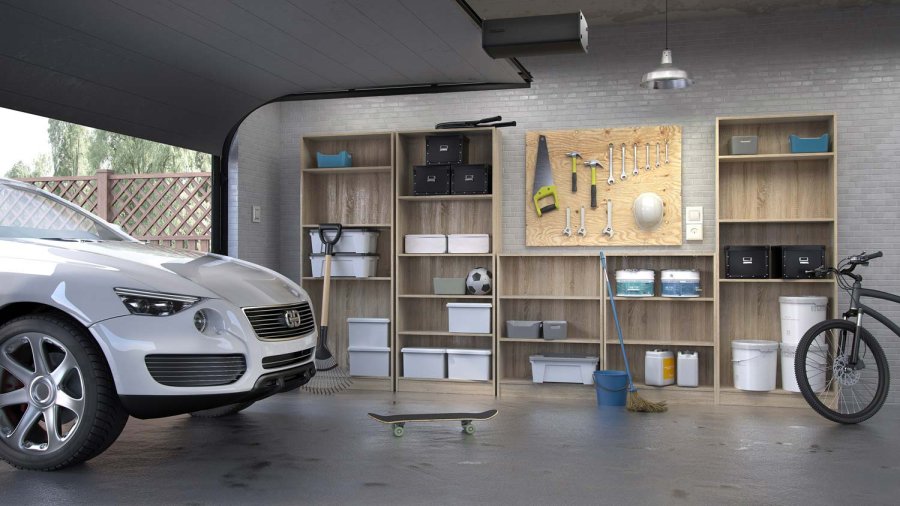 TWILUM Basic bokkasse - eikestruktur, m. 2 hyller