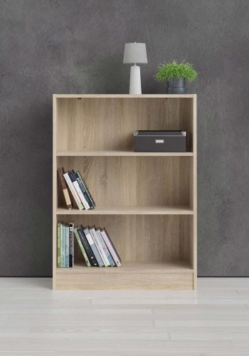 TWILUM Basic bokkasse - eikestruktur, m. 2 hyller