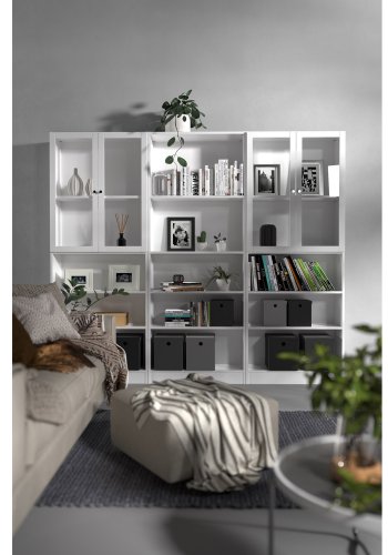 TVILUM Basic bogkasse - hvid, m. 4 hylder(H:203,2cm x79cm x 26,72cm)
