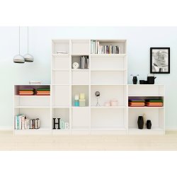 Basic bogkasse - hvid, m. 2 hylder