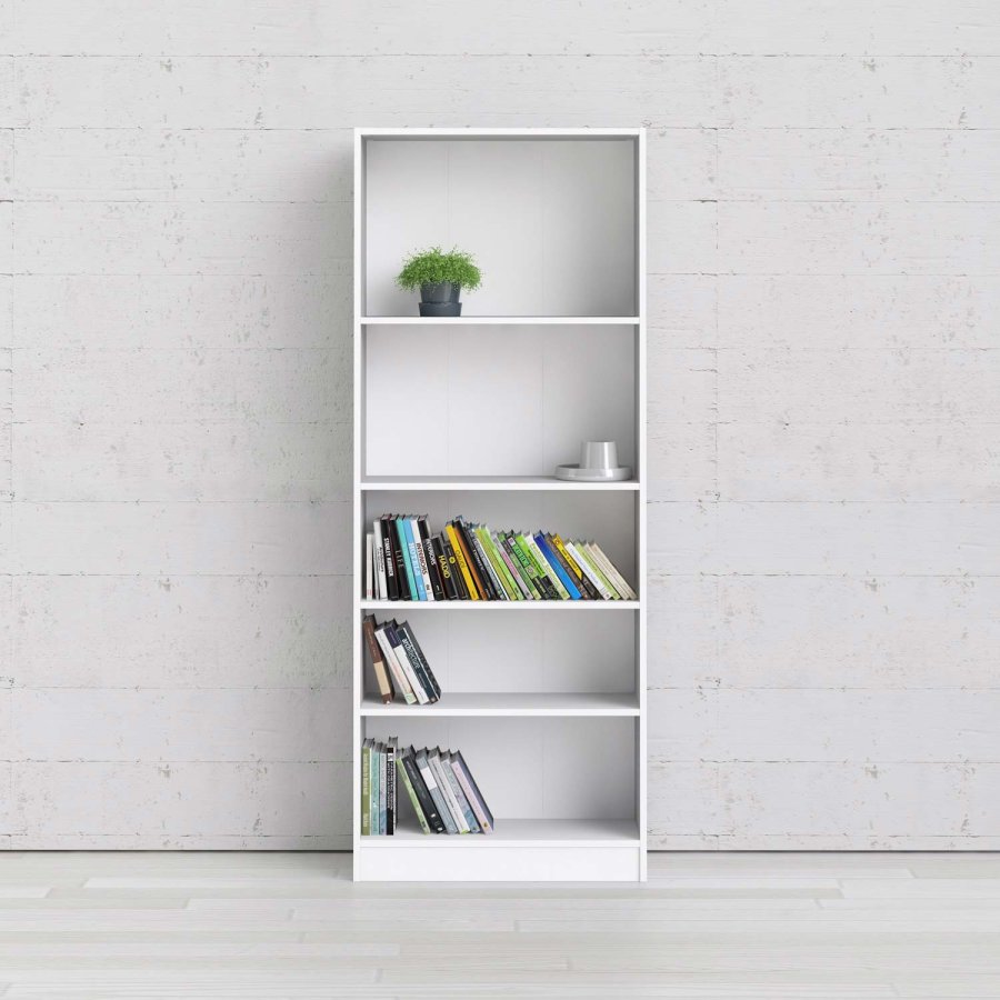 TVILUM Basic bogkasse - hvid, m. 4 hylder(H:203,2cm x79cm x 26,72cm)