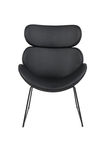 ACT NORDIC Cazar lenestol - sort kunstskinn/metall 