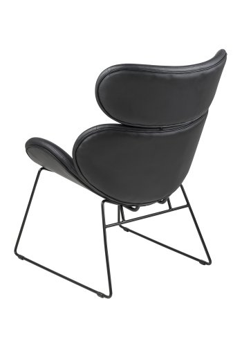 ACT NORDIC Cazar lenestol - sort kunstskinn/metall 