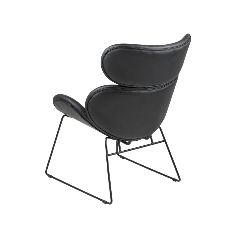 ACT NORDIC Cazar lenestol - sort kunstskinn/metall 