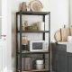 SONGMICS Kraftig reol, s�t med 2, k�lderreol, opbevaringsreol, 40 x 80 x 160 cm, reol med st�lramme, lasteevne op til 520 kg, 4 justerbare hylder, sort GLR048BZ01