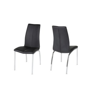 ACT NORDIC Asama spisebordsstol - sort lder PU, metalstel