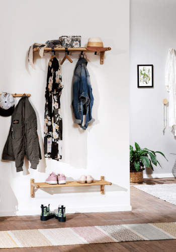 ROWICO - rektangulr Milford skohylde - natur eg (80x33)