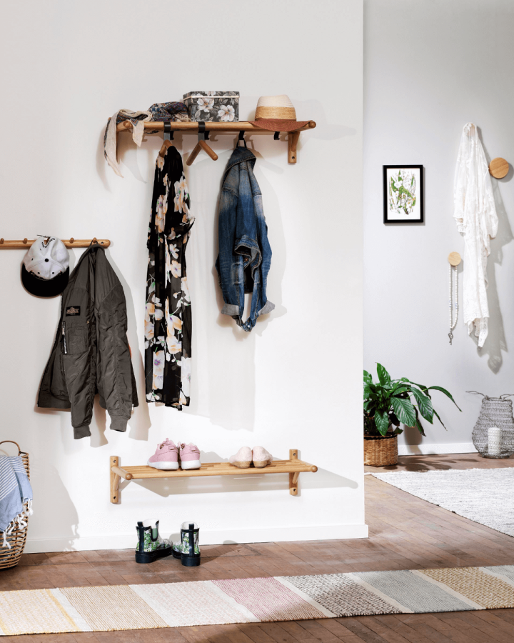 ROWICO - rektangulr Milford skohylde - natur eg (80x33)