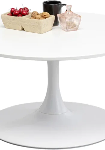 KARE DESIGN Schickeria salongbord, rundt - hvit MDF og hvitt stl (80)