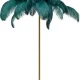 KARE DESIGN Feather Palm gulvlampe - grn strudsefjer og messing stl