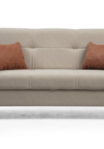 NORDVÄRK Polya 2 pers. sovesofa - beige stof og plast