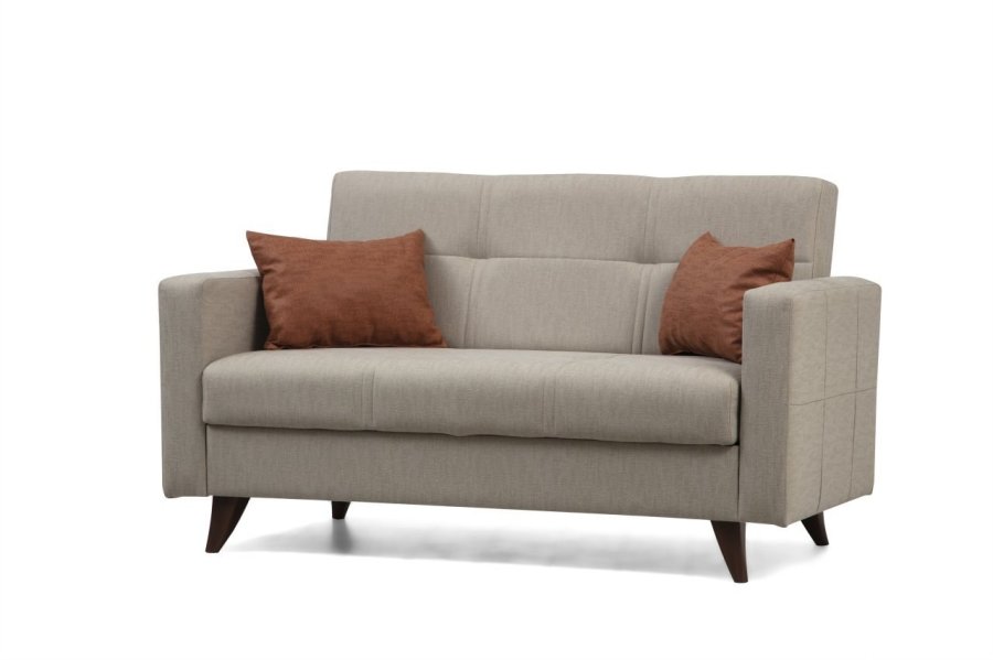 NORDVÄRK Polya 2 pers. sovesofa - beige stof og plast