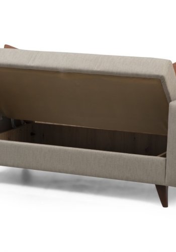 NORDVÄRK Polya 2 pers. sovesofa - beige stof og plast