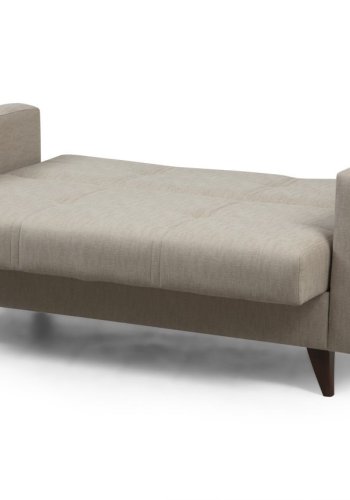 NORDVÄRK Polya 2 pers. sovesofa - beige stof og plast