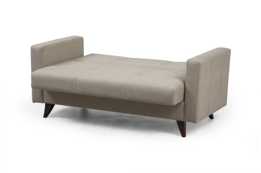 NORDVÄRK Polya 2 pers. sovesofa - beige stof og plast