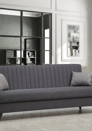 NORDVRK Alkon - Mrkegr 3-manns sovesofa