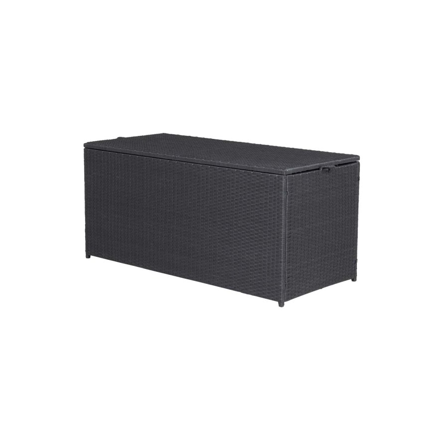 
VENTURE DESIGN London puteboks - rektangulær utendørs, svart rattan og stål, vannavvisende
