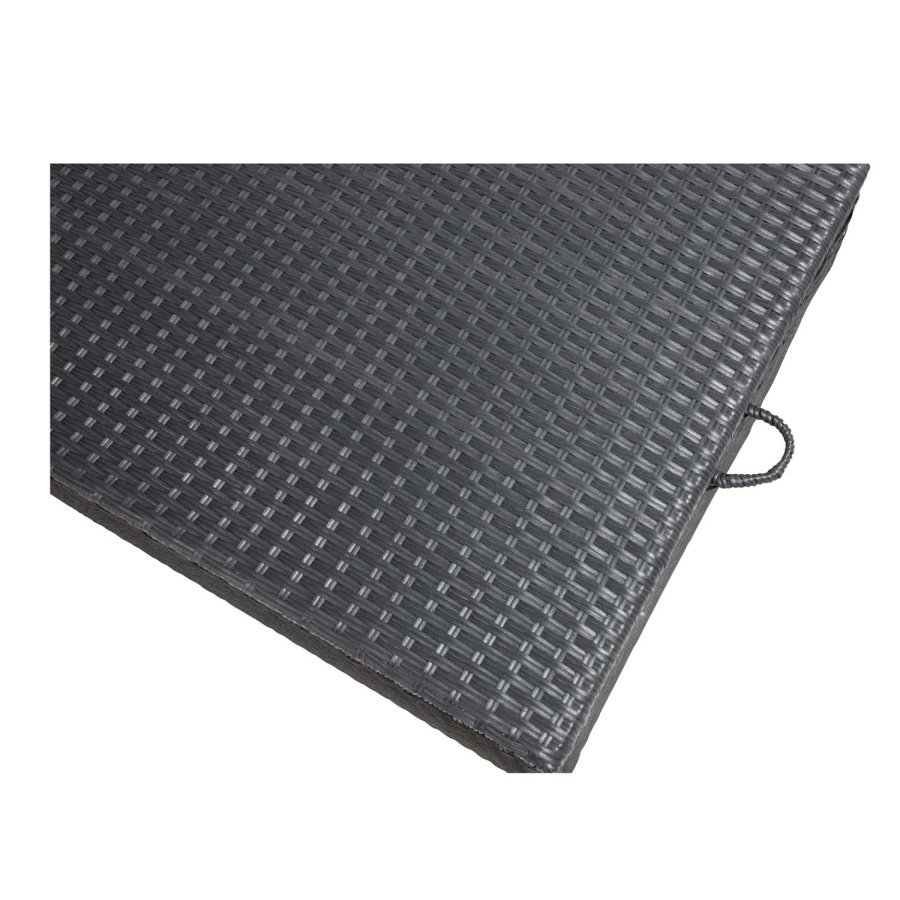 
VENTURE DESIGN London puteboks - rektangulær utendørs, svart rattan og stål, vannavvisende
