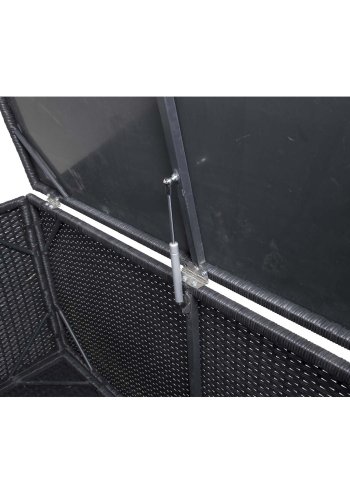 
VENTURE DESIGN London puteboks - rektangulær utendørs, svart rattan og stål, vannavvisende
