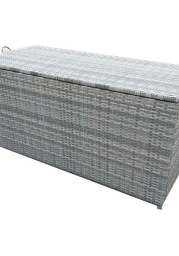 
VENTURE DESIGN london rektangulær puteboks - utendørs, grå rattan og stål, vannavstøtende
