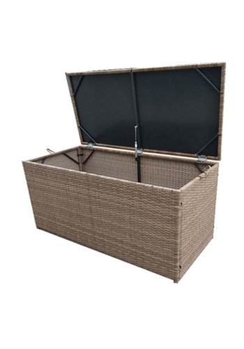 
VENTURE DESIGN london rektangulær hyndeboks - natur rattan og stål, utendørs
