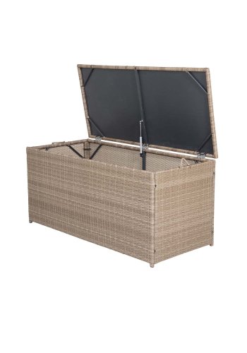 
VENTURE DESIGN london rektangulær hyndeboks - natur rattan og stål, utendørs
