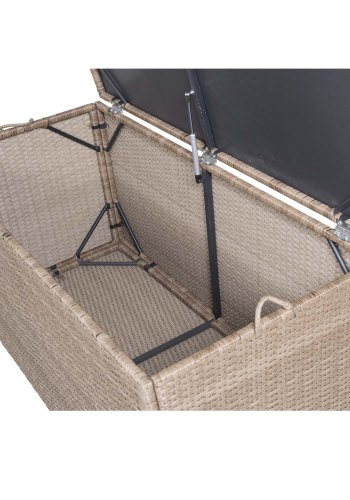 
VENTURE DESIGN london rektangulær hyndeboks - natur rattan og stål, utendørs
