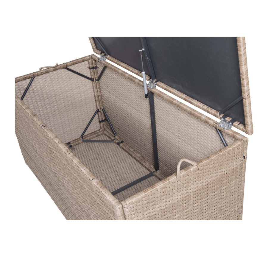 
VENTURE DESIGN london rektangulær hyndeboks - natur rattan og stål, utendørs
