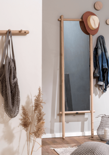 ROWICO rektangulr Milford knagerkke m. 8 knager - natur eg (80cm)