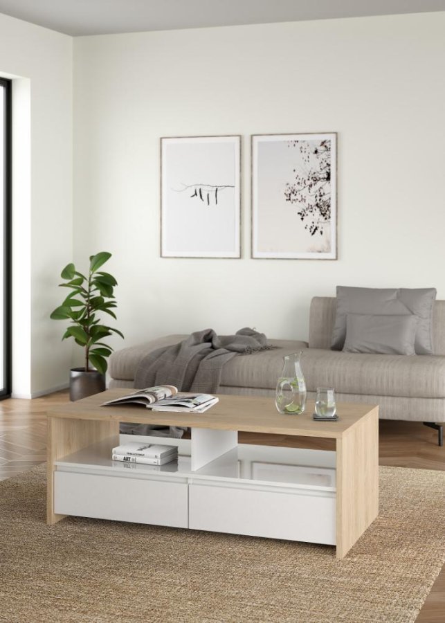 TVILUM Next Couchtisch 2 Schubladen