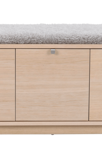 ROWICO Confetti bnk - hvidpigmenteret eg/lysegr hynde, m. 3 skuffer