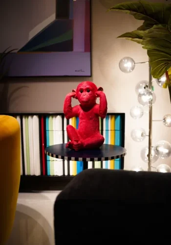 KARE DESIGN Monkey Kikazaru sparebsse - rd polyresin (H:35)