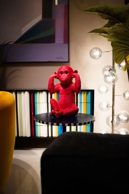 KARE DESIGN Monkey Kikazaru sparebsse - rd polyresin (H:35)