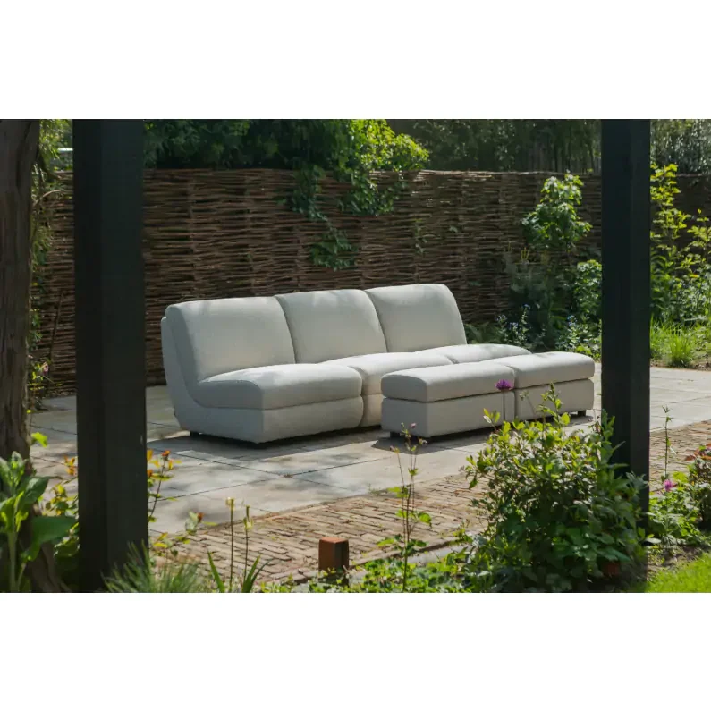 ZUIVER Mississippi utendrs loungestol - beige olefinfiber/polyester