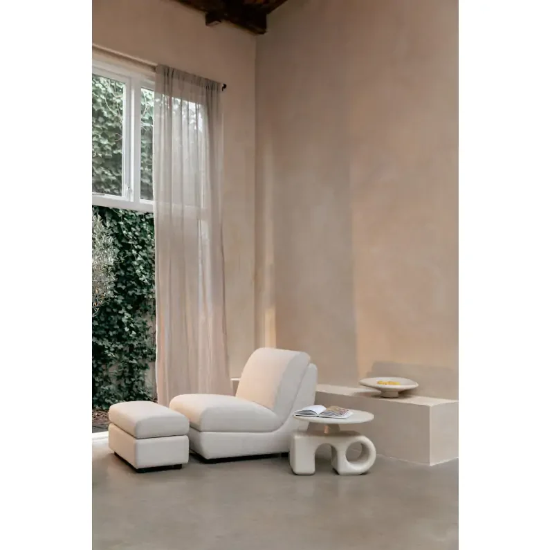 ZUIVER Mississippi utendrs loungestol - beige olefinfiber/polyester