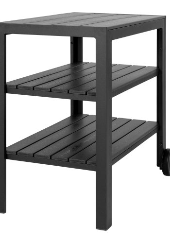 HOUSE NORDIC Serveringsvogn, aluminium/nonwood, sort, 3 hyller