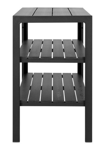 HOUSE NORDIC Serveringsvogn, aluminium/nonwood, sort, 3 hyller