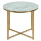 ACT NORDIC Alisma Ecktisch - weiß/goldenes Marmorpapier/Metall, rund (50)