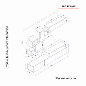NORDVRK Elite TV-enhet, vit
