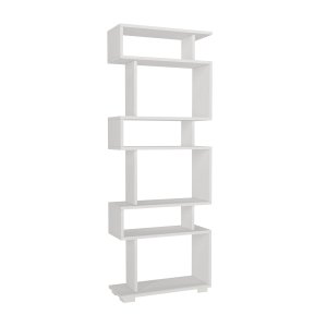 FUNZI LIVING Blok bogreol, m. 6 rum - hvid melamin