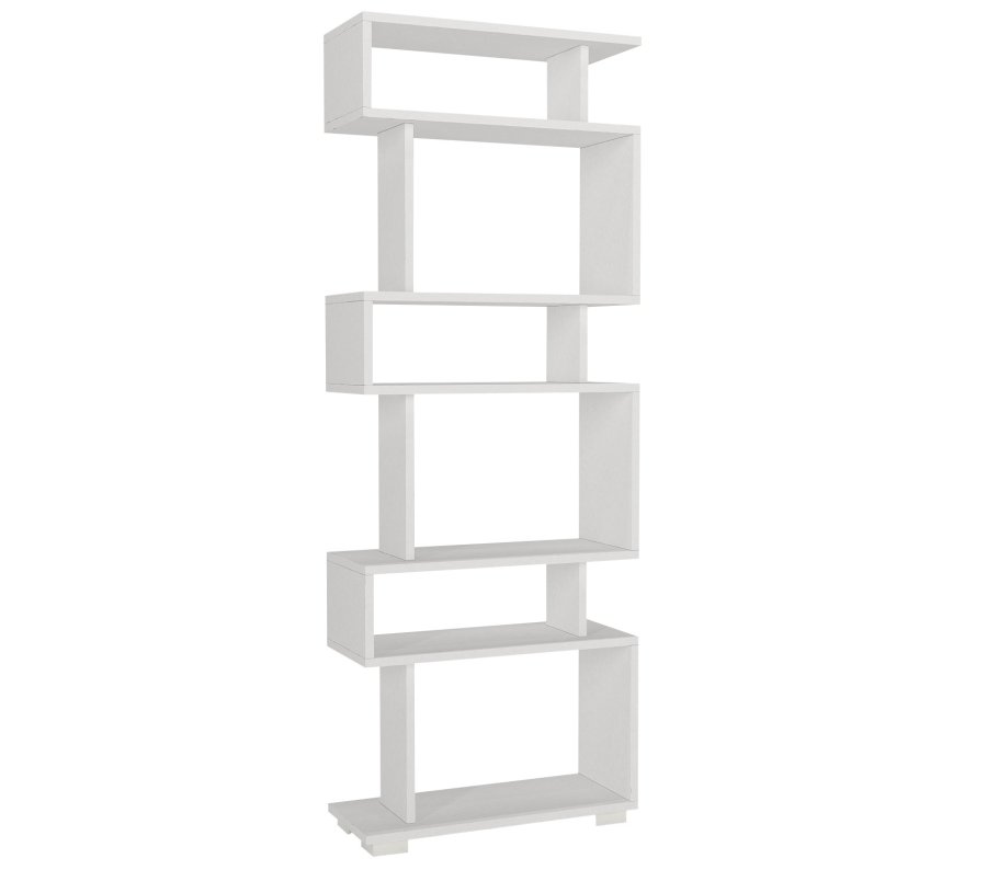 FUNZI LIVING Block Bücherregal, m. 6 Fächern - weißes Melamin