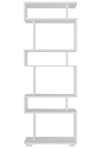 FUNZI LIVING Block Bücherregal, m. 6 Fächern - weißes Melamin