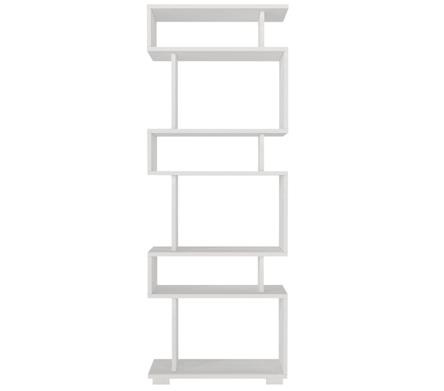 FUNZI LIVING Block Bücherregal, m. 6 Fächern - weißes Melamin