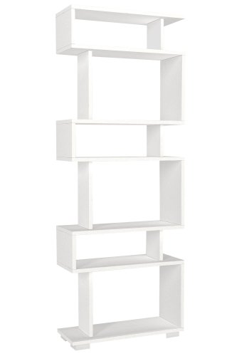 FUNZI LIVING Block Bücherregal, m. 6 Fächern - weißes Melamin