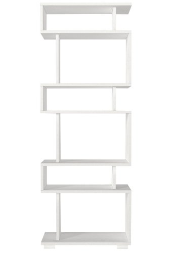 FUNZI LIVING Block Bücherregal, m. 6 Fächern - weißes Melamin